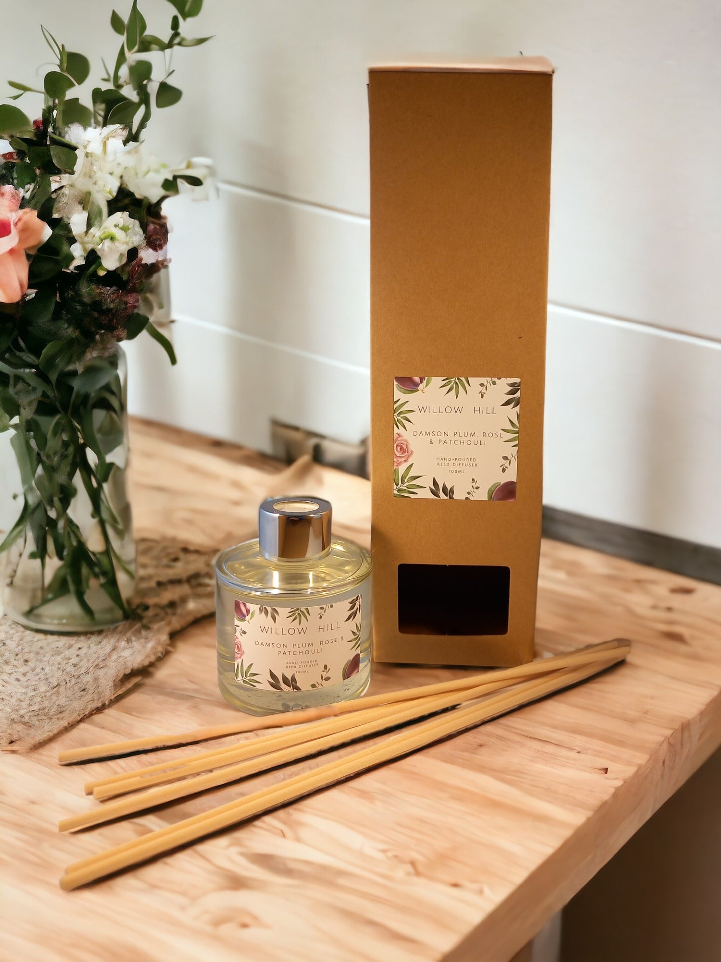 Damson Plum, Rose & Patchouli Reed Diffuser