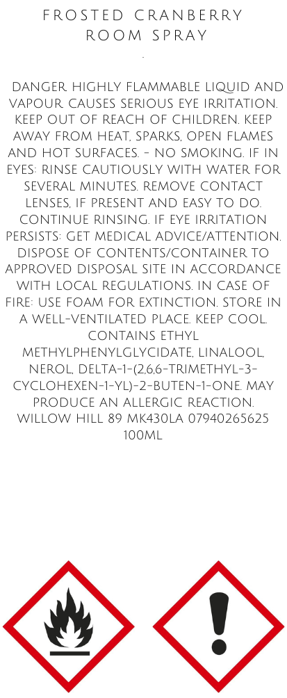 Frosted Cranberry Room Spray