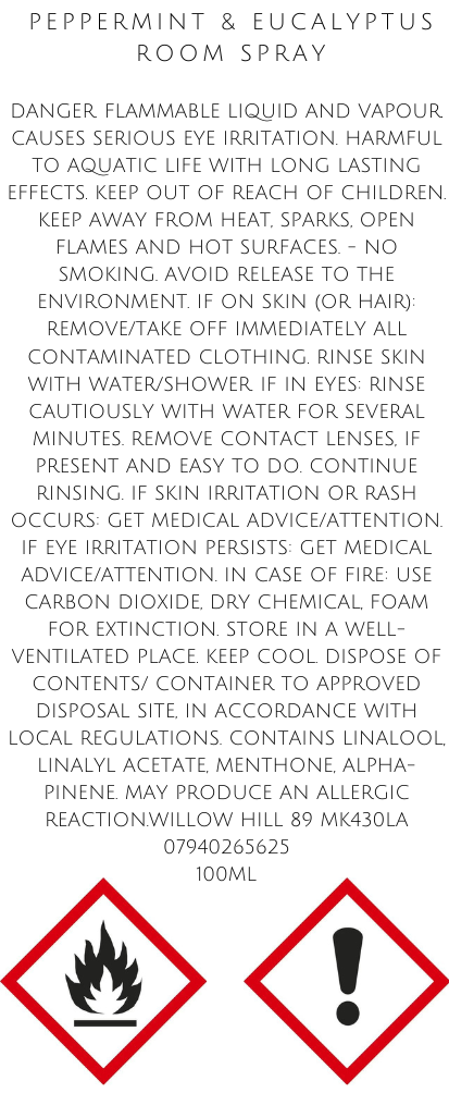 Peppermint & Eucalyptus Room Spray