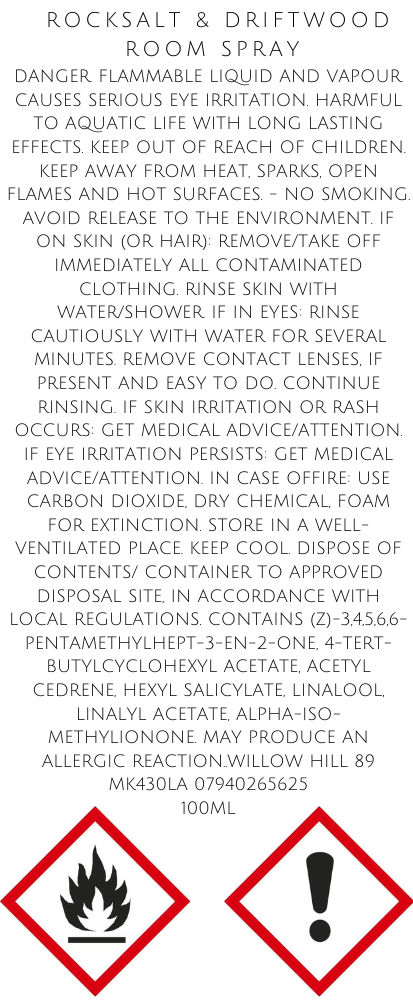Rock Salt & Driftwood Room Spray