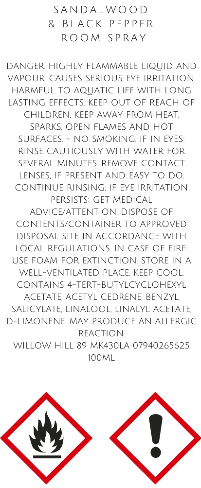 Sandalwood & Black Pepper Room Spray