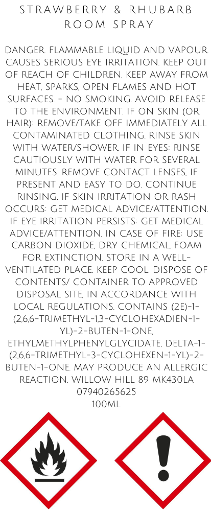 Strawberry & Rhubarb Room Spray