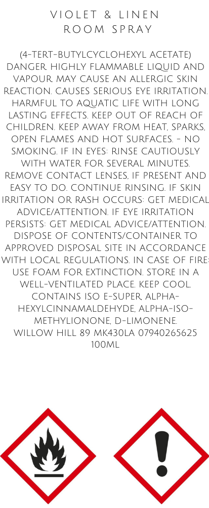 Violet and Linen Room Spray