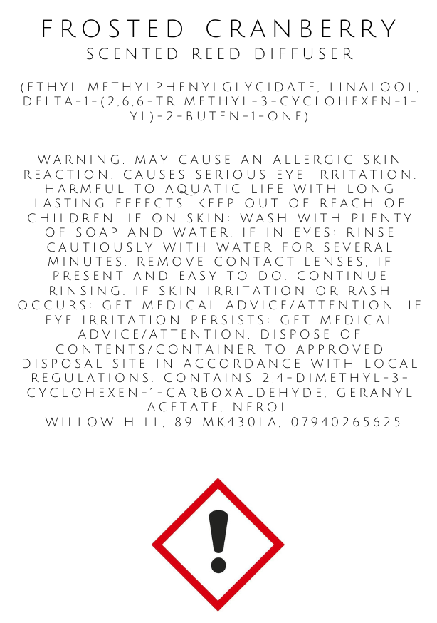 Frosted Cranberry Reed Diffuser