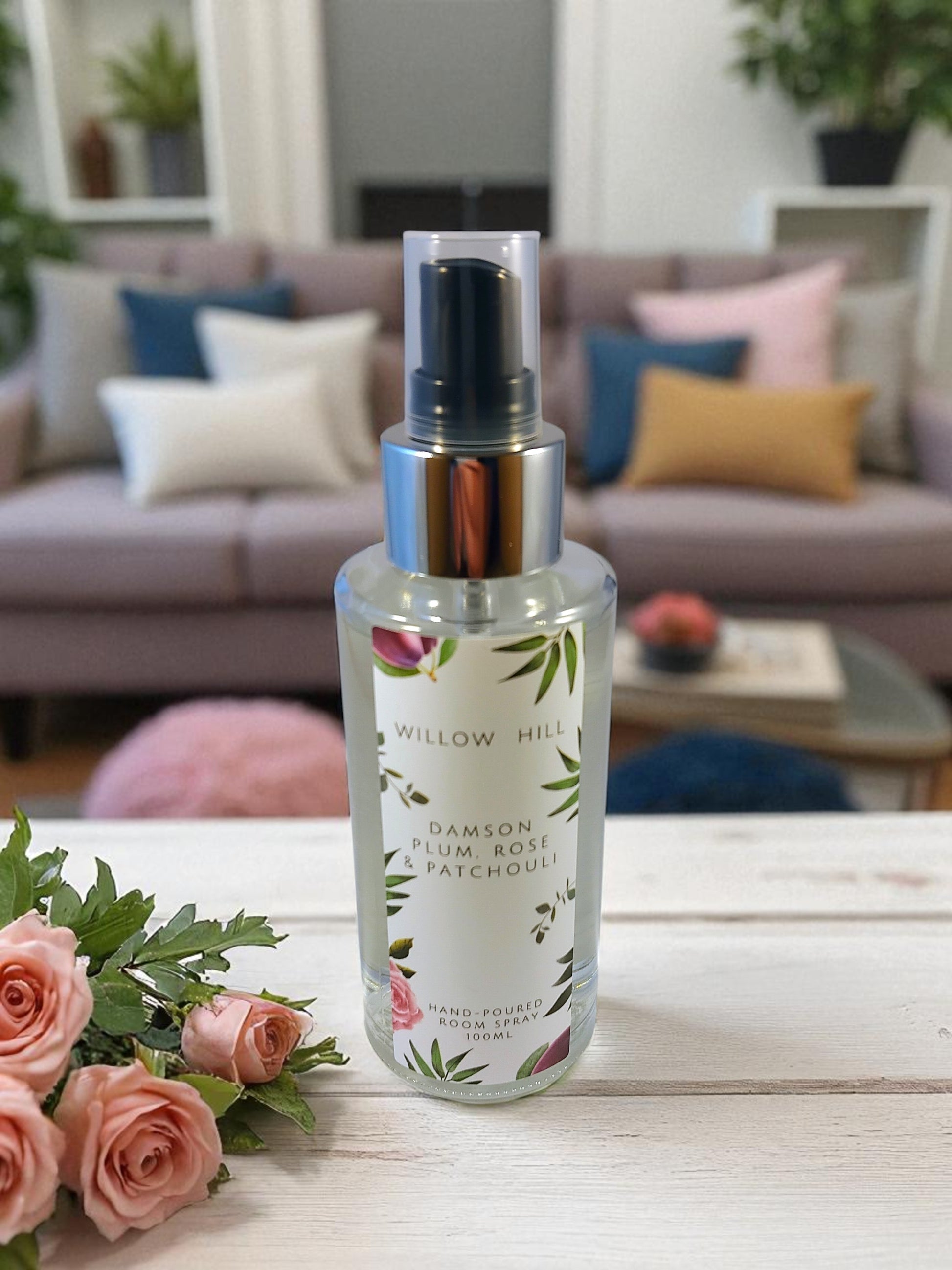 Damson Plum, Rose Patchouli Room Spray – Willow Hill Scents